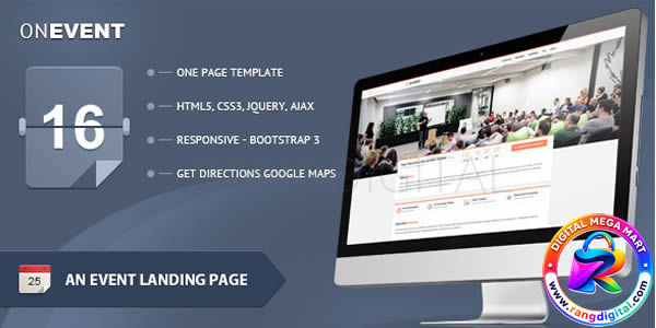 OnEvent – Special Event Landing Page Free Download