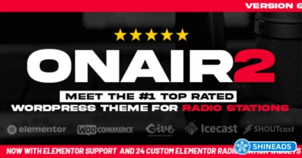 Onair2 Radio Station WordPress Theme With Non-Stop Music Player Free Download v6.0