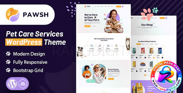 Pawsh Pet Care Services WordPress Theme Free Download v1.1 Pawsh | Pet Care Services WordPress Theme