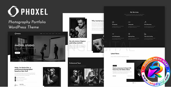 Phoxel Theme – Photography Portfolio WordPress Theme Free Download v1.0