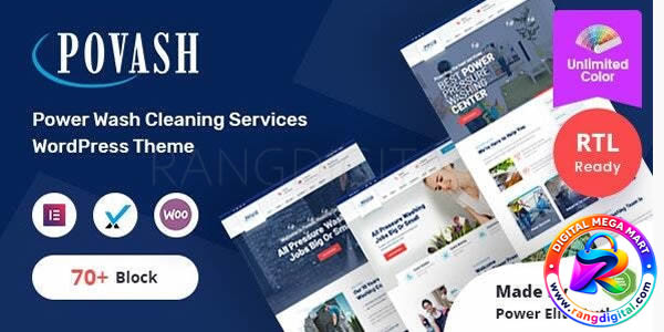 Povash Power Wash WordPress Theme RTL