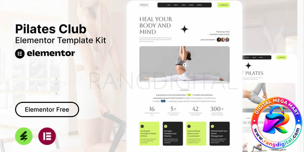 Prilly – Pilates Club Elementor Template Kit Free