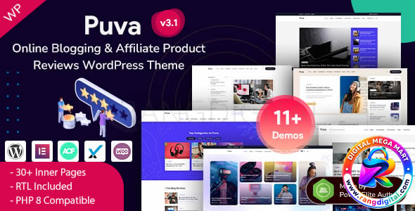 Puva Theme – Online Blogging & Affiliate Product Reviews WordPress Theme Free Download v3.1