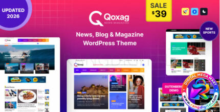 Qoxag Theme – WordPress News Magazine Websites Free Download