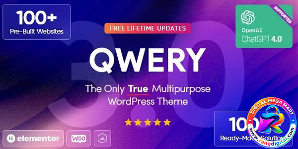 Qwery WordPress Theme Free Download v3.6.1