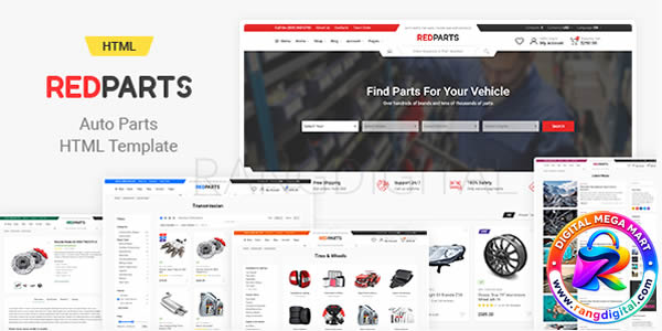 RedParts Theme – Auto Parts WordPress Theme Free