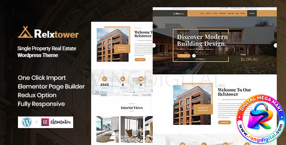 Relxtower – Single Property WordPress Theme Free Download v1.0