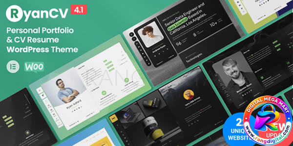 RyanCV Resume WordPress Theme Free Download