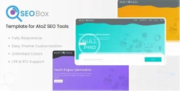 SEOBox Template for AtoZ SEO Tools Free Download v1.0