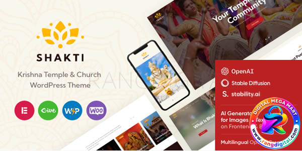 Shakti – Ashram & Religion Krishna Temple WordPress Theme Free Download 1.22.0