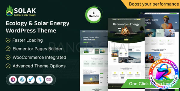 Solak - Ecology & AI Solar Energy WordPress Theme
