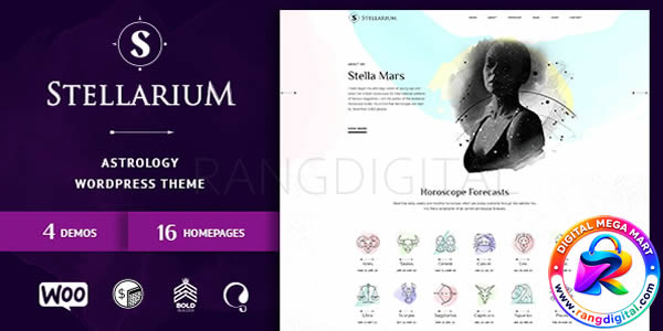 Stellarium – Horoscope and Astrology WordPress Theme Free Download