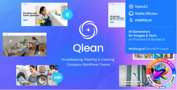 The Qlean Housekeeping & Cleaning Company WordPress Theme The Qlean | Housekeeping & Cleaning Company WordPress Theme