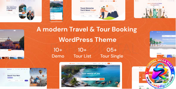 Tourio – Travel & Tour Booking WordPress Theme Free Download v1.0.11