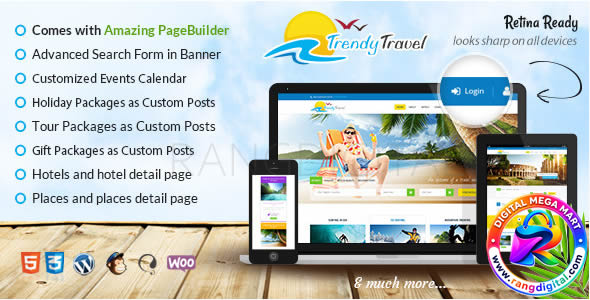 Trendy Travel – Tour Travel WordPress Agency Theme