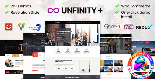 Unfinity – One Page WordPress Theme Free Download v1.3.5