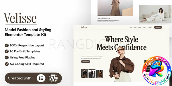 Velisse – Model Fashion & Styling Elementor Template