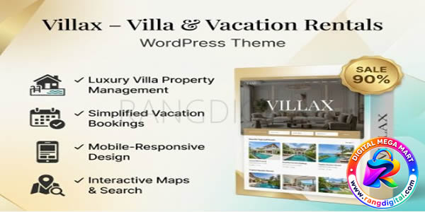 Villax – Villa & Vacation Rentals WordPress Theme Free Download 1.2.3