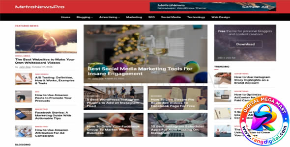 WPEnjoy Themes MetroNewsPro Free Download v1.0.0
