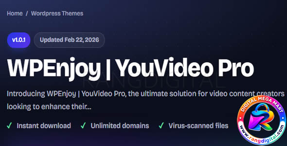WPEnjoy Themes YouVideo Pro Free Download v1.0.1