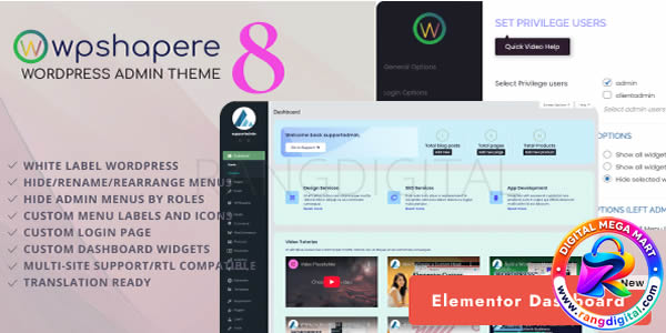 WPShapere WordPress Admin Theme Free Download