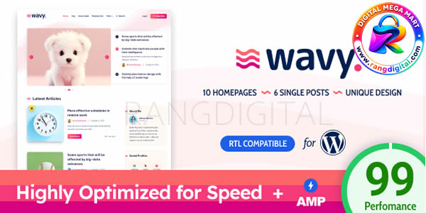 Wavy WordPress Theme Free Download v1.8.6