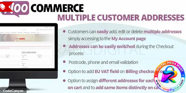 WooCommerce Multiple Customer Addresses Free Download v25.5