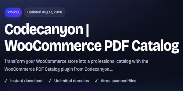 WooCommerce PDF Catalog Free Download v1.18.10
