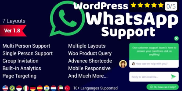 WordPress WhatsApp Support Free Download v2.5.3