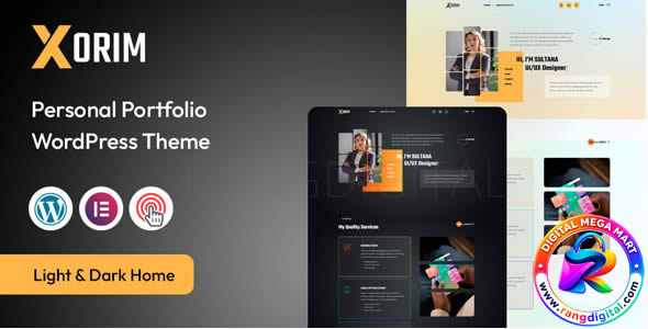 Xorim – Personal Portfolio WordPress Theme Free Download v1.0.0