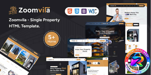 Zoomvilla – Single Property HTML Template Free