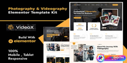 Videox – Photography & Videography Services Elementor Template Kit Free Download v1.0